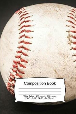 Cover of Baseball Composition Notebook, Wide Ruled