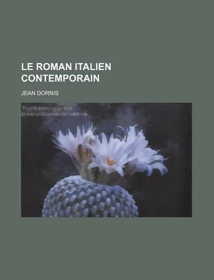 Book cover for Le Roman Italien Contemporain