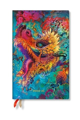 Cover of Humming Dragon (Android Jones Collection) Maxi 18-month Vertical Hardback Dayplanner 2025 (Elastic Band Closure)