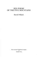 Book cover for Zen Poems of the Five Mountains