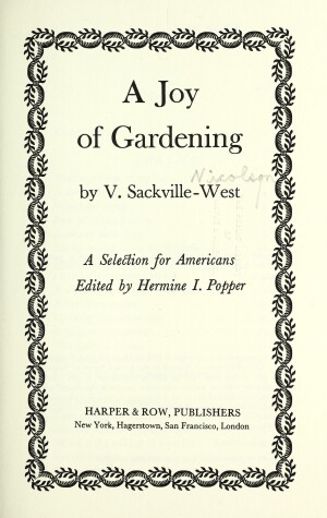 Book cover for A Joy of Gardening