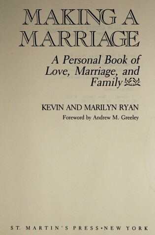 Cover of Making a Marriage
