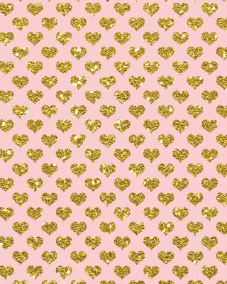 Book cover for Gold Glitter Hearts Notebook 8*10