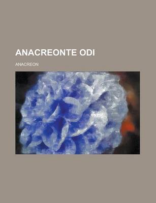 Book cover for Anacreonte Odi