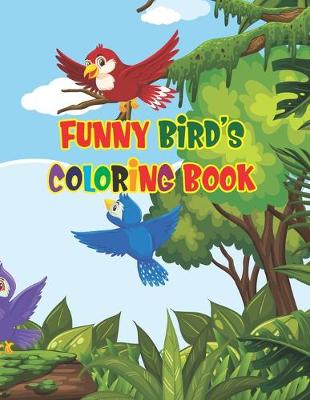 Book cover for Funny Birds Coloring Book