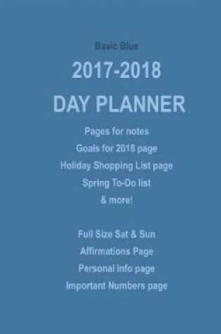 Cover of Basic Blue 2017-2018 Day Planner