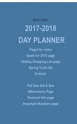 Book cover for Basic Blue 2017-2018 Day Planner