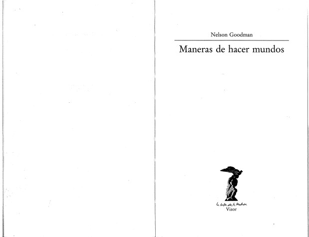 Book cover for Maneras de Hacer Mundos