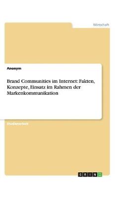 Book cover for Brand Communities im Internet