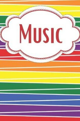 Cover of Rainbow Pride Composer's Manuscript Paper Notebook