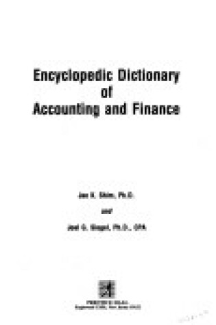 Cover of Encyclopedic Dictionary of Accounting and Finance