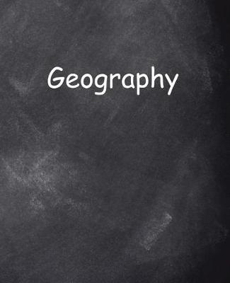 Cover of School Composition Book Geography Chalkboard Style 130 Pages