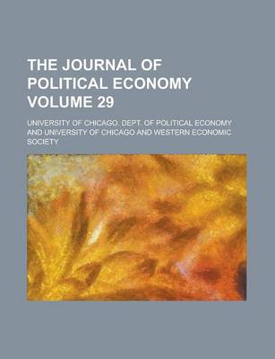 Book cover for The Journal of Political Economy Volume 29