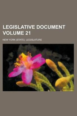Cover of Legislative Document Volume 21