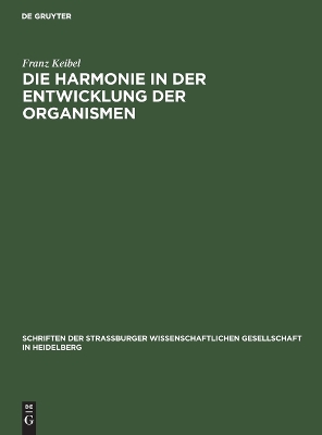 Cover of Die Harmonie in Der Entwicklung Der Organismen