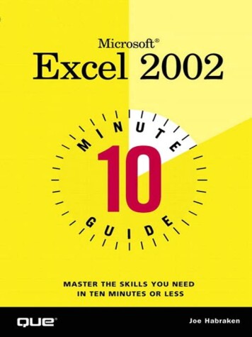 Book cover for Microsoft Excel 2002