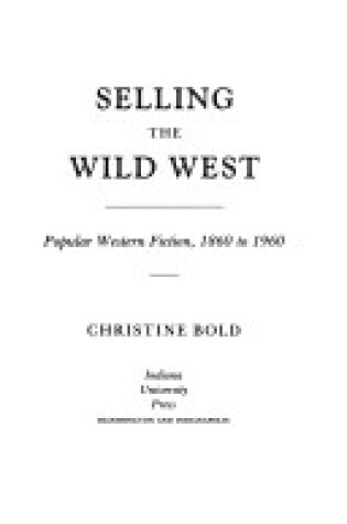 Cover of Selling the Wild West