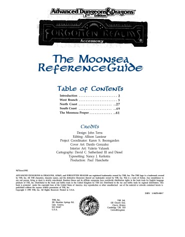 Book cover for Moonsea, the