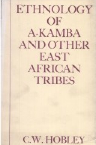 Cover of Ethnology of A-Kamba