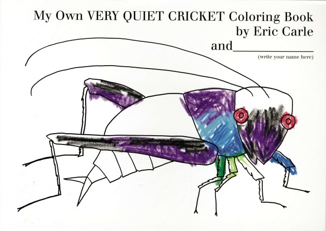 Book cover for My Own Very Quiet Cricket Coloring Book
