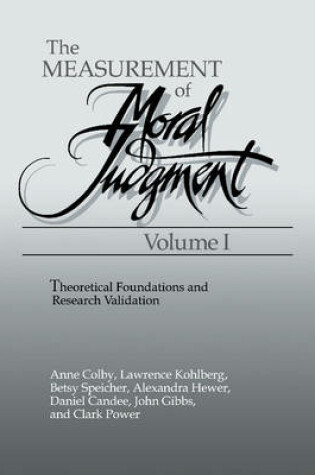 Cover of The Measurement of Moral Judgment 2 Volume Set