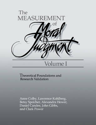 Book cover for The Measurement of Moral Judgment 2 Volume Set