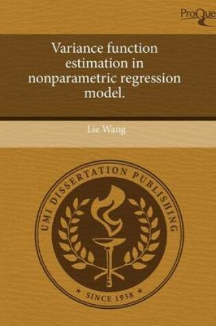 Cover of Variance Function Estimation in Nonparametric Regression Model.