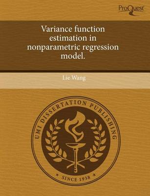 Book cover for Variance Function Estimation in Nonparametric Regression Model.