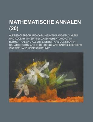 Book cover for Mathematische Annalen (20)