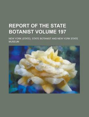 Book cover for Report of the State Botanist (Volume 1909-1915)