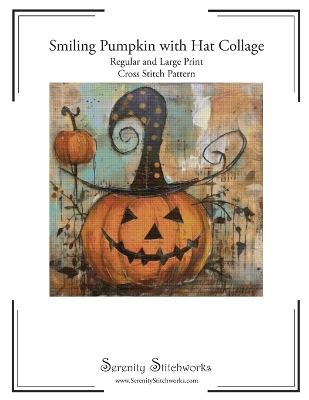 Book cover for Smiling Pumpkin with Hat Collage Cross Stitch Pattern