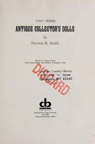 Cover of Antique Collection Dolls