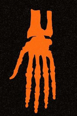 Book cover for Orange Skeleton Hand Journal