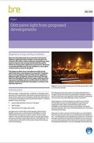 Cover of Obtrusive Light from Proposed Developments