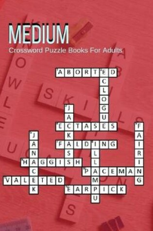 Cover of Medium Crossword Puzzle Books For Adults