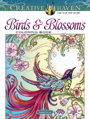 Book cover for Creative Haven Birds and Blossoms Coloring Book