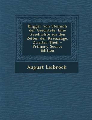 Book cover for Bligger Von Steinach Der Geachtete