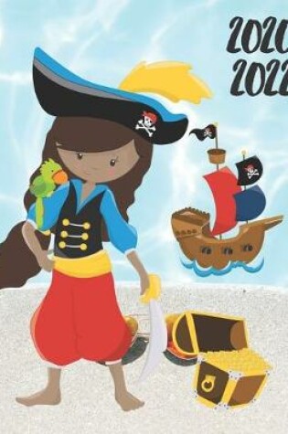 Cover of 2020-2022 Three 3 Year Planner Pirate Girl Monthly Calendar Gratitude Agenda Schedule Organizer