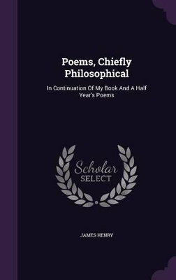 Book cover for Poems, Chiefly Philosophical