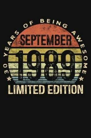 Cover of September 1989 Limited Edition 30 Years of Being Awesome