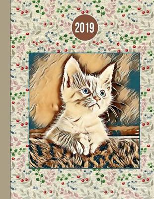Book cover for 2019 Planner; Cute Kitten