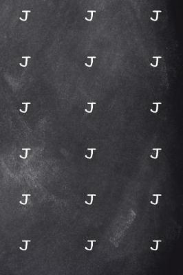 Book cover for Monogram J Journal Personalized Monogram Pattern Custom Letter J Chalkboard