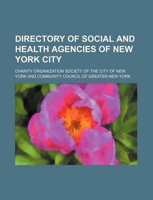 Book cover for Directory of Social and Health Agencies of New York City