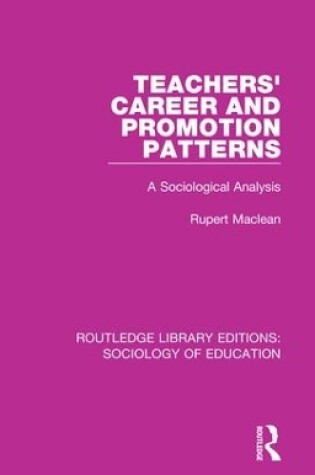 Cover of Teachers' Career and Promotion Patterns