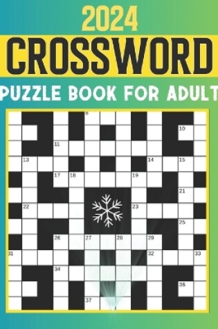 Cover of 2024 Crossword Puzzle Book For Adult