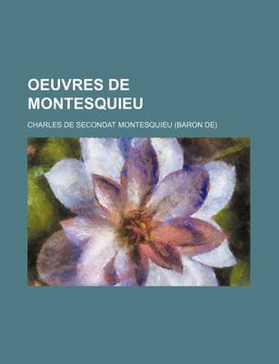 Book cover for Oeuvres de Montesquieu (7)