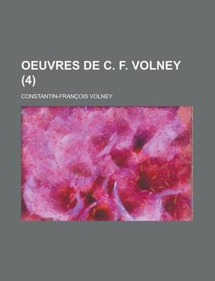 Book cover for Oeuvres de C. F. Volney (4)