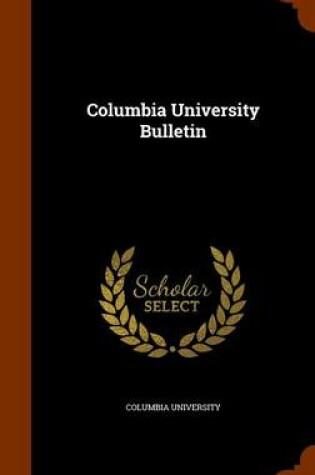 Cover of Columbia University Bulletin