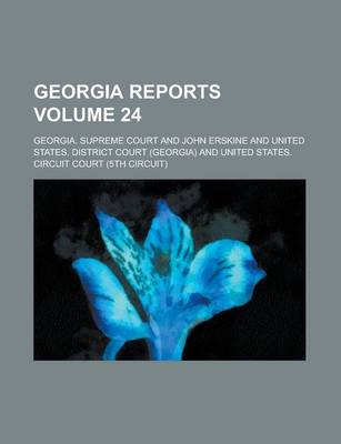 Book cover for Georgia Reports Volume 24