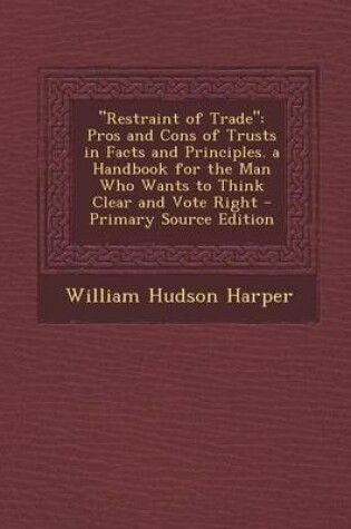 Cover of Restraint of Trade